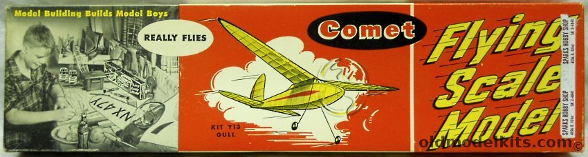 Comet Gull by Carl Goldberg - 42 inch Wingspan Wakefield Type Flying Model, Y13-129 plastic model kit